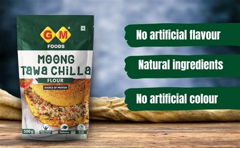 GM Foods Moong Tawa Chilla 400 Gram (Pack Of 3) : Amazon.in: Grocery ...