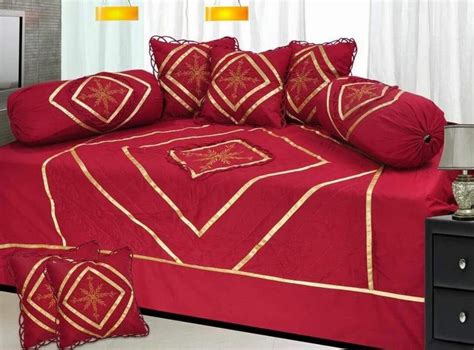 HomeStore-YEP™ Quilted Designer 100% Cotton Embroidary Diwan Set ...