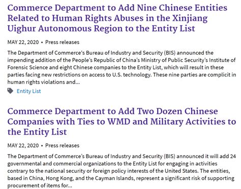 突发！美国将33家中国实体列入“未经核实清单”（附历年全名单）|美国商务部|出口管制_新浪新闻