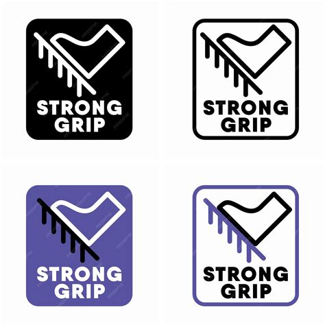 Strong grip vector information sign | Premium Vector