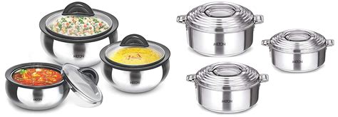 Buy Milton Galaxia Insulated Casseroles, Set of 3, Silver & Milton ...