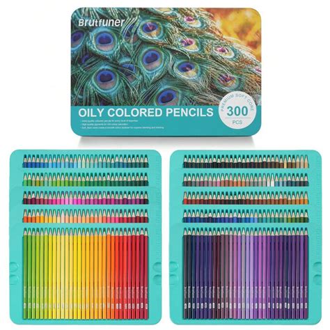 Brutfuner Colored Pencils - 180/240/300 Color Professional Oil-Based ...