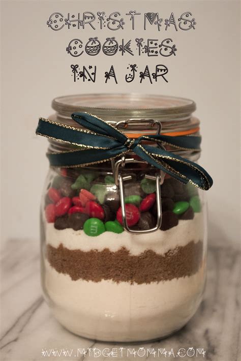 Christmas Cookies Gift In A Jar