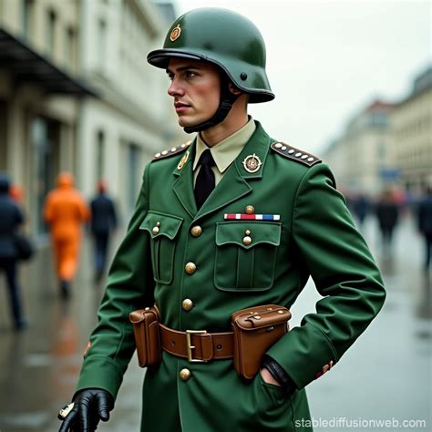 Waffen SS German Uniform in Green | Stable Diffusion Online
