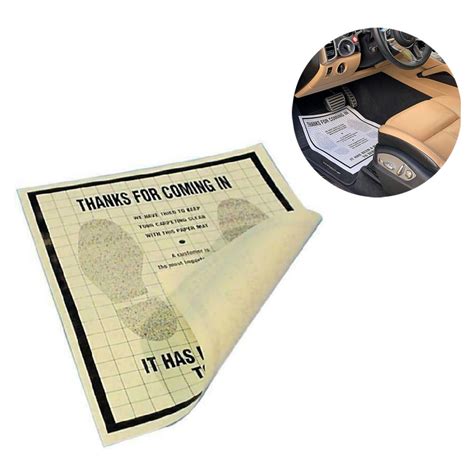 STY0117-Custom Disposable Paper Car Floor Mats