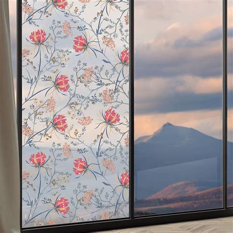 Buy CVANU Privacy Window Film Printed Window Frosting Film Window ...
