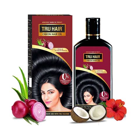 Buy Tru Hair Onion Hair Oil With Onion Juice, Tea Tree Oil, Methi ...