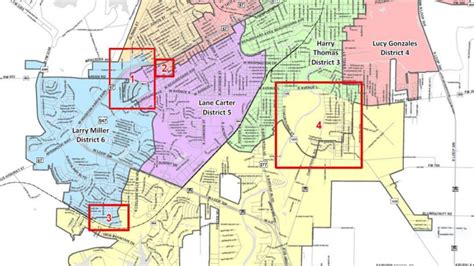 Proposed boundaries for redistricting of San Angelo City Council single ...