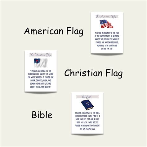Pledge to the Bible Pledge to the Christian Flag Pledge to the American ...