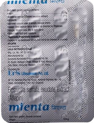 Buy Mienta 50 MG Capsule (10) Online at Flat 15% OFF | PharmEasy