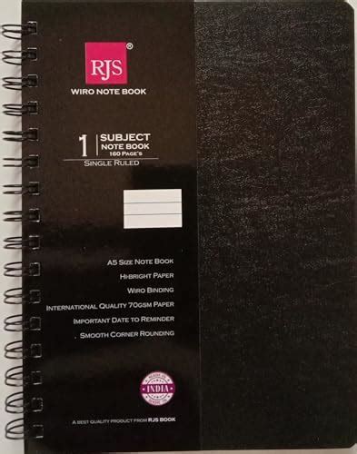 RJS 1 Suject Spiral NotebookI Rulled Planner I Rulled Undated Diary I ...
