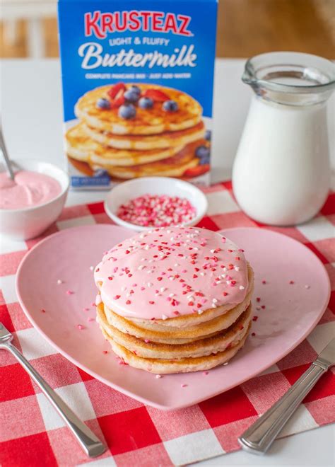 Valentine’s Day Sprinkle Pancakes - Best Friends For Frosting