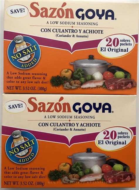 Snapklik.com : Sazon Goya Con Culantro Y Achiote 3.52 Oz - Low Sodium ...