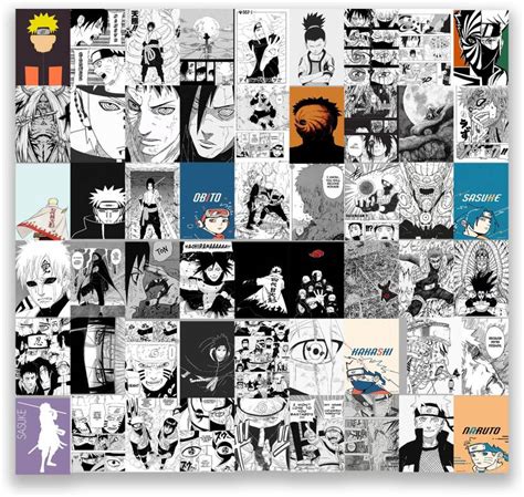 set of 54 naruto poster for room anime wall poster for room(size_6x4 ...