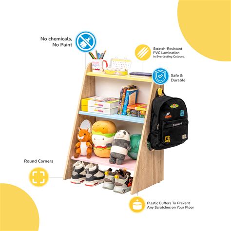 Alex Daisy Texas Three-layer Multipurpose Bookcase/Shoe Rack/Toy Organ ...