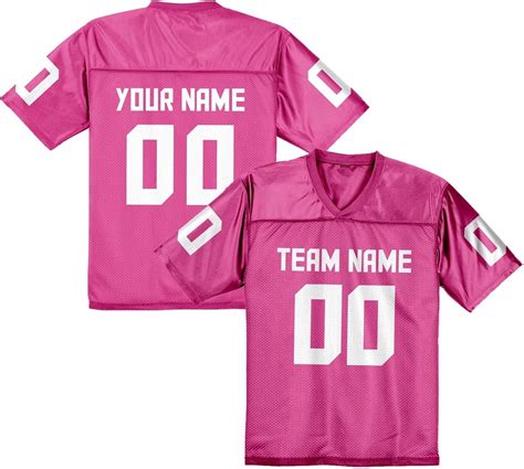 Amazon.com : Custom Football Jersey Pink Jersey Football Uniform Shirts ...