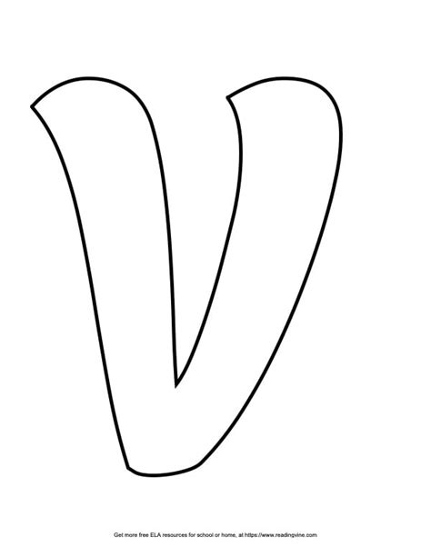 Bubble Letter V (19 Free Printable Styles)