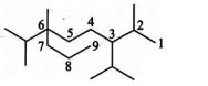 The correct structure of compound 3, 6-diisopropyl-2, 6 dimethylnonane is