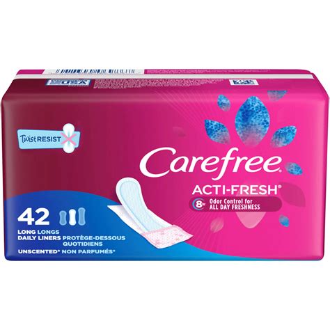 Carefree Acti-Fresh Body Shape Panty Liners Long - Flexible Comfort ...