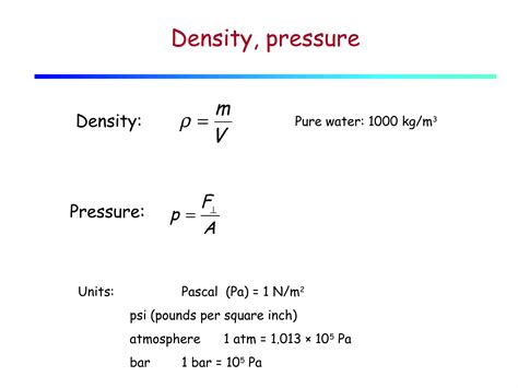 Lecture 02 density, pressure and pascal's principle | PPT