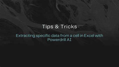 Extracting Specific Data from a Cell in Excel with Powerdrill AI