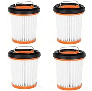 4 Pack HEPA Fabric Filter for Shark ION W1 Cordless Handheld WV200 ...