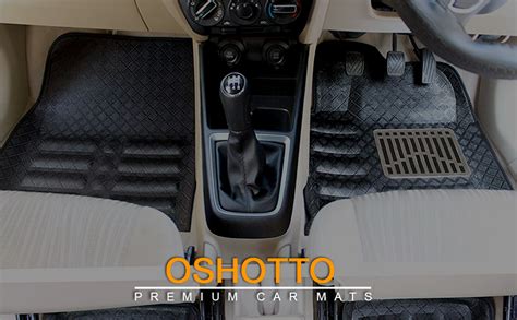 Oshotto 4D Artificial Leather Car Floor Mats Compatible with Tata Tiago ...