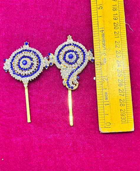 Shanku chakra stone sticks different sizes assorted colours-1piece pac ...