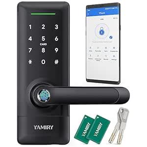 Yamiry Smart Biometric Door Lock, Keyless Entry with Fingerprint ...