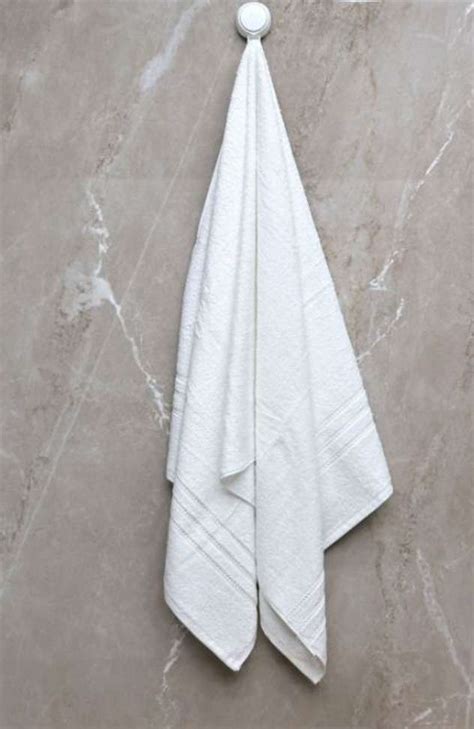 Visoka Tex Cotton Bath, Sport White Towel~Soft~Super Water Absorbent ...