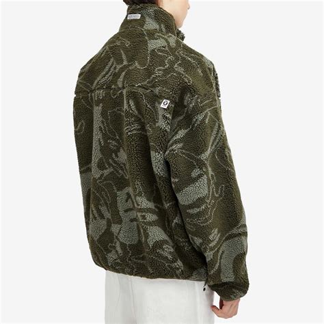 Men's AAPE Now Camo Fleece Jacket in Grey AAPE by A Bathing Ape