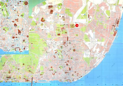 Map of Lisbon, Portugal