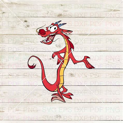 Mushu Mulan 010 Svg Dxf Eps Pdf Png, Cricut, Cutting file, V | Inspire ...