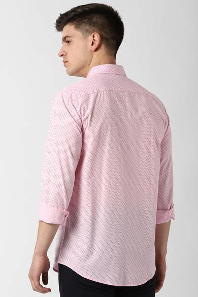 Buy Men Pink Print Full Sleeves Casual Shirt Online - 449321 | Peter ...