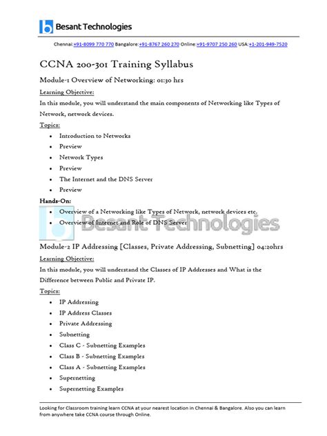 Image result for CCNA Course Outline PDF