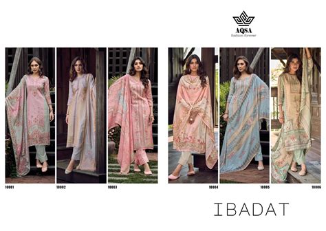 Ibadat Aqsa Pure Viscose Muslin Pant Style Suits – Kavya Style Plus