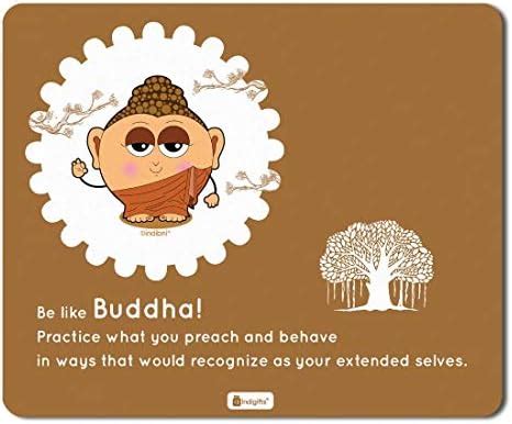 Indigifts Designer Mousepad for Laptop Be Like Buddha Printed Brown ...