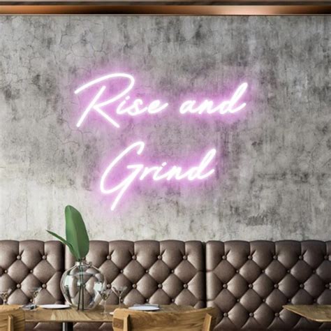 Buy Rise and Grind Neon Sign Online India – Neonzastudio