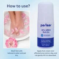 PARISAR PHARMA 20% Urea Foot Roll-On | For Dry & Cracked Heels (50 ml ...