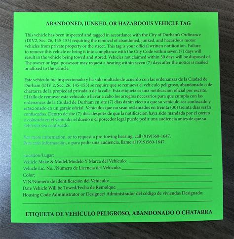 Notice of Violation | Durham, NC