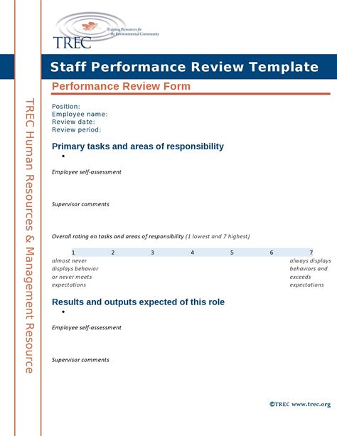 Basic Performance Review Template 的图像结果