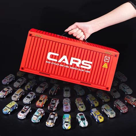 48 Piece Mini Pull Back Alloy Cars With Container for Kids (Dispatch t ...