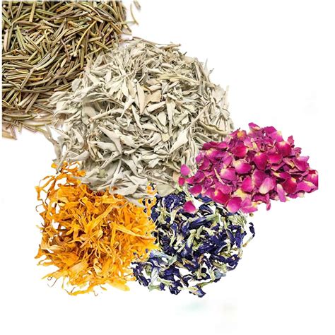 ExcIdea Dried White Sage Smudging Leaves with Seasonal Dried Herbs and ...