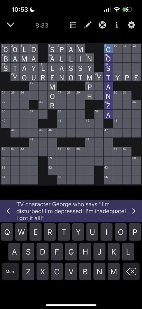 Seinfeld love in the NYT crossword this week! : r/seinfeld