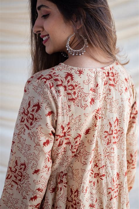 Indian Ethnic Women's Seerat Kalamkari A line Kurta – THE INDIAN ETHNIC CO.