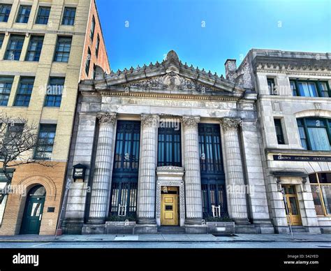 Former bank in between two other buildings in downtown, Norwich ...