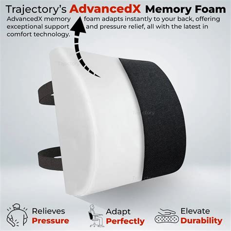 Trajectory Ultimate Office Back Pillow with AdvancedX Orthopedic