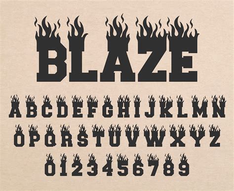 Buy Flame Font Fire Font Burning Font Flaming Letters Font Burning Fire ...