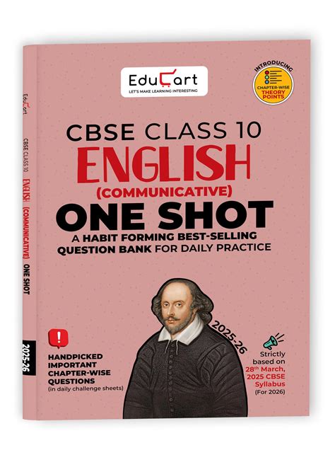 Educart One Shot English Communicative Cbse Class 10 Question Bank ...