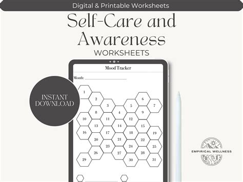Printable Digital Self-care Worksheets for Mindfulness, Gratitude, and ...